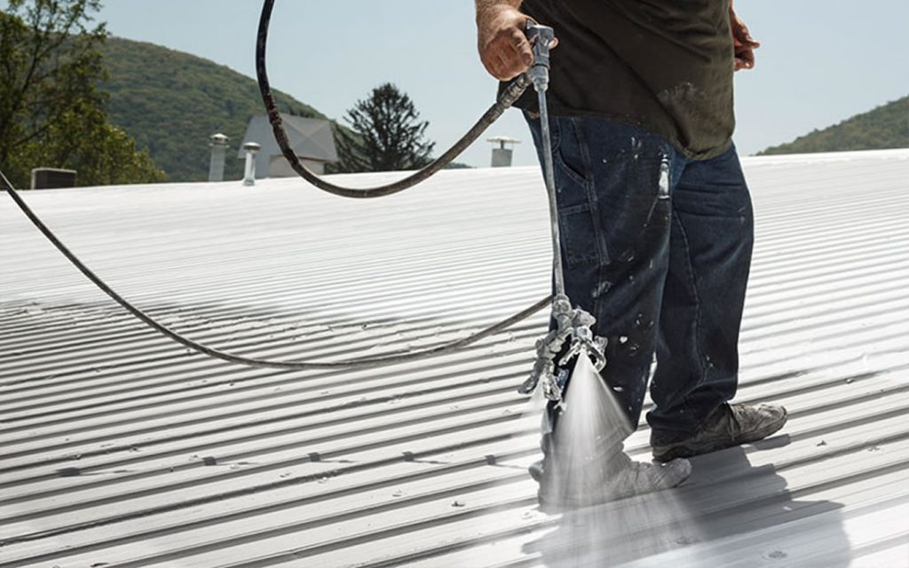 Millions of square feet of existing metal roofs are coated each year